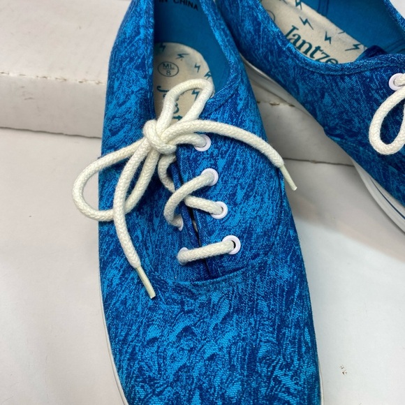 Jantzen Vintage Sneakers Boat shoe Electric Blue and White Women's Size 8 - Picture 2 of 8